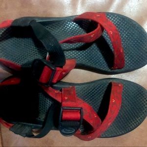 Ladies Chacos size 7 Red print